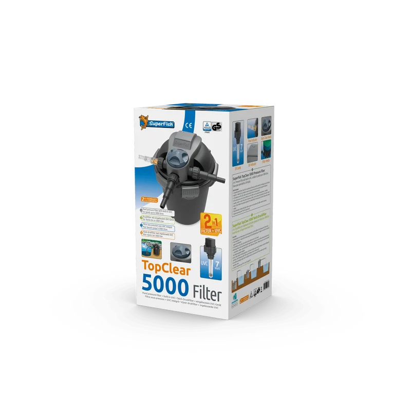 TopClear 5000 avec UV 7W - Filtre sous pression seul - Superfish