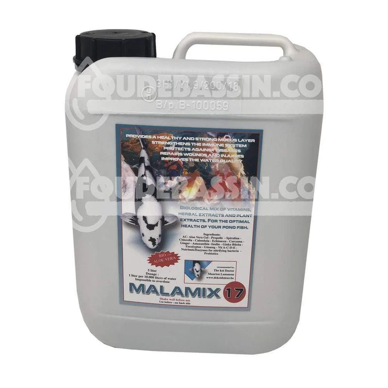 Malamix 17 5litres - Vitamine biologique - Protège et revitalise les poissons - Le plus vendu!