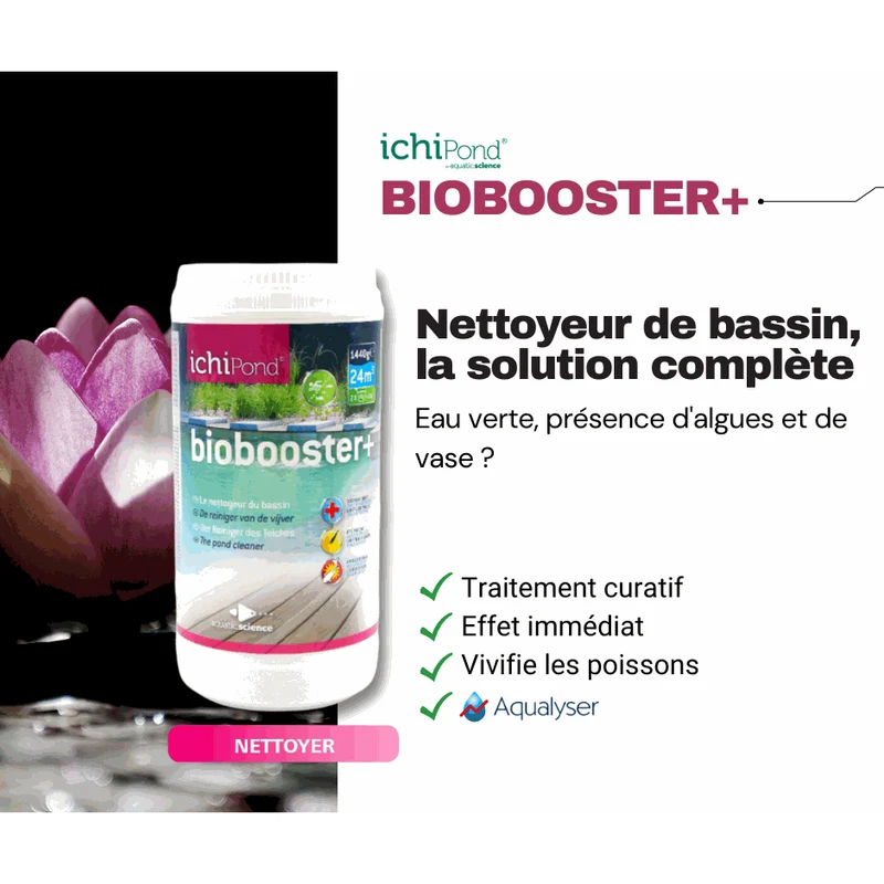 Biobooster+ pour 12m³ - Le nettoyeur du bassin
