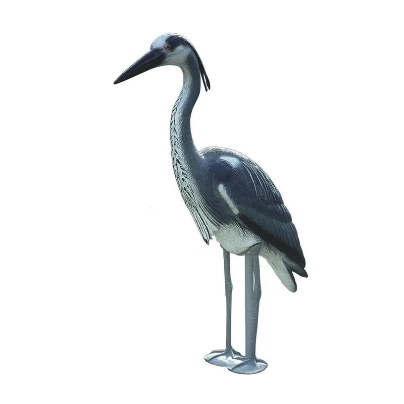 Héron cendré factice - Figurine pour bassin - Efficace contre les hérons
