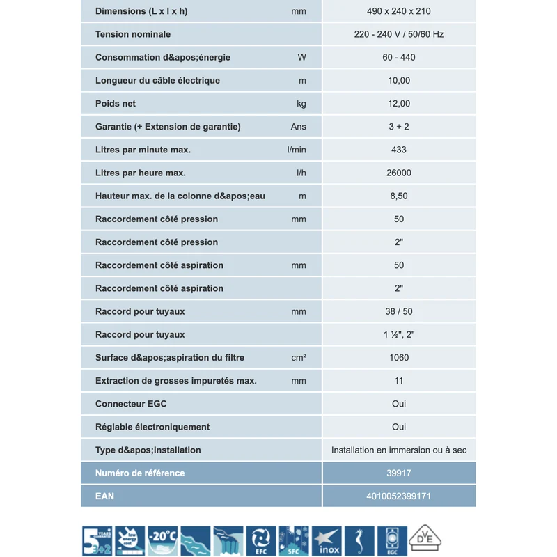 Aquamax Eco Expert 26000 - Pompe pour étang - Oase