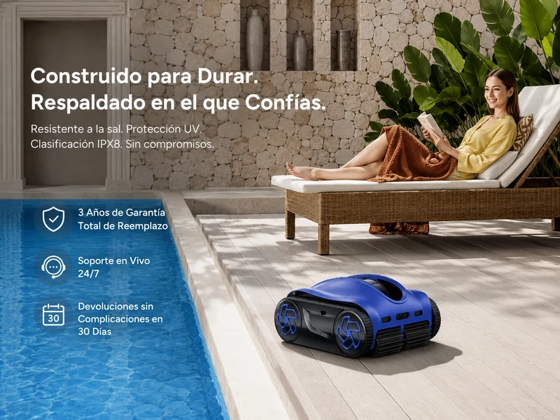 iGarden K-AI 80 Robot Limpiafondos de Piscina con Doble Cámara IA