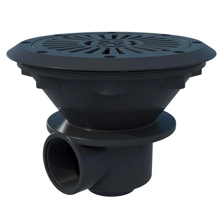 Sumidero AstralPool Ø210 antracita para piscina prefabricada salida lateral 2"