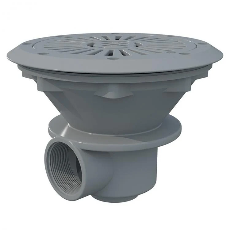 Sumidero AstralPool Ø210 gris claro para piscina prefabricada salida lateral 2"