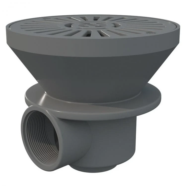 Sumidero AstralPool Ø182 gris claro para piscina de hormigón salida lateral 2"