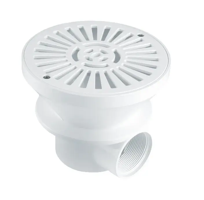 Sumidero AstralPool Ø182 blanco para piscina de hormigón salida lateral 2"