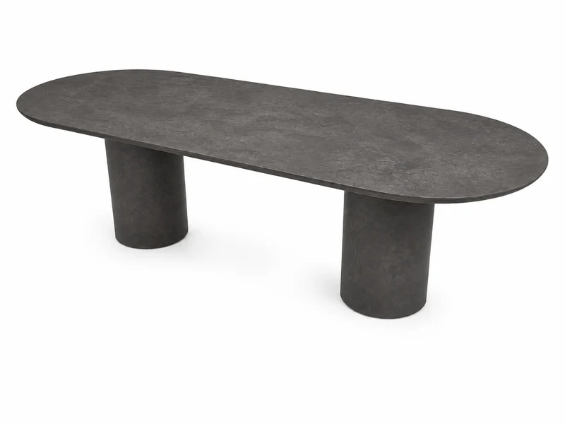 Table Java Dark charcoal en fibrociment 95 po par Atoll