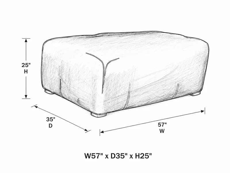 Housse Ratana pour causeuse extérieure – 57 x 35 x 25 po