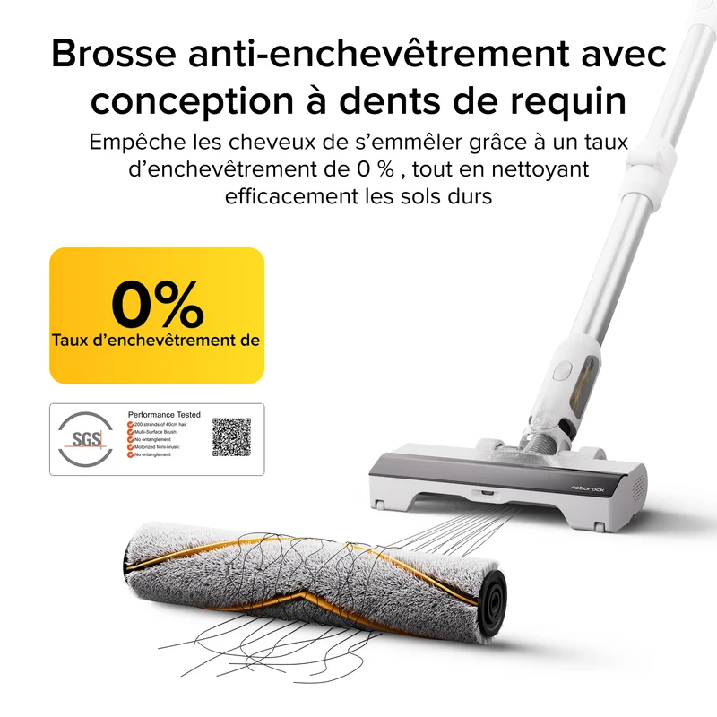 Roborock H60 Aspirateur sans fil 2-en-1 avec détection de puissance