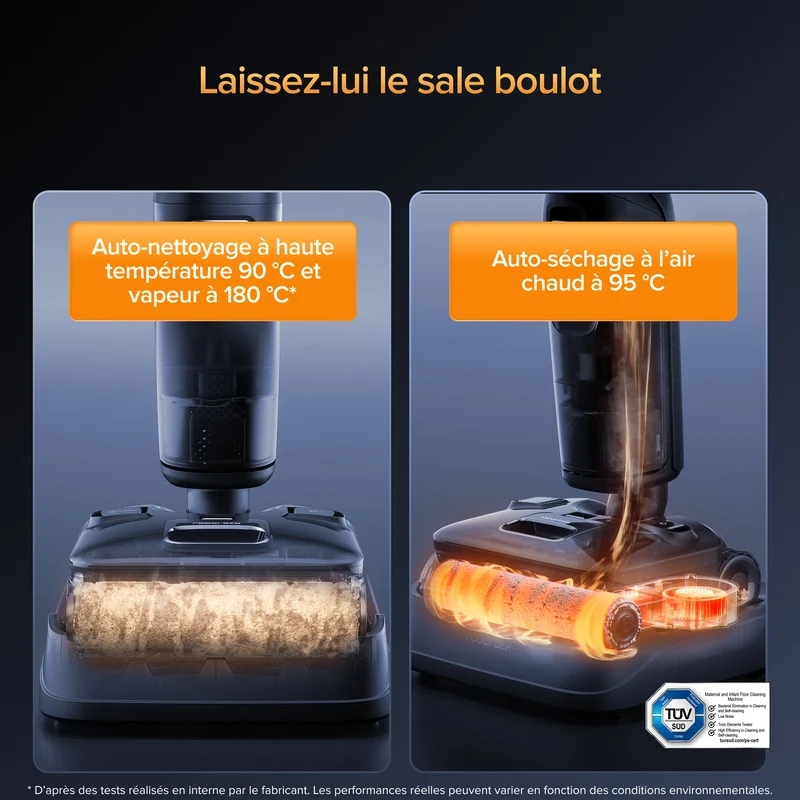 Roborock F25 Ultra – Aspirateur humide et sec avec vapeur et eau chaude