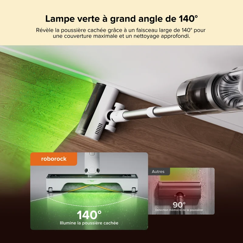 Roborock H60 Hub aspirateur balai sans fil avec station d'accueil à vidage automatique