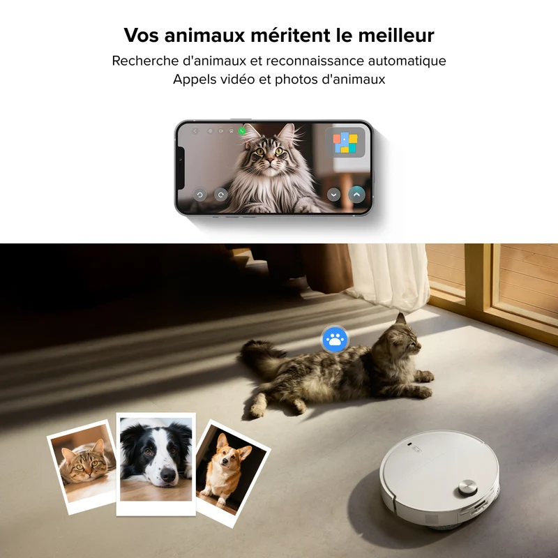 Roborock Qrevo CurvX robot aspirateur laveur ultrafin 7,98 cm avec puissante de 22 000 Pa