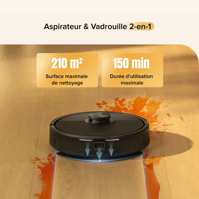 Roborock Q7 M5 Set ( Q7 Max amélioré ) robot aspirateur avec aspiration de 10 000 Pa