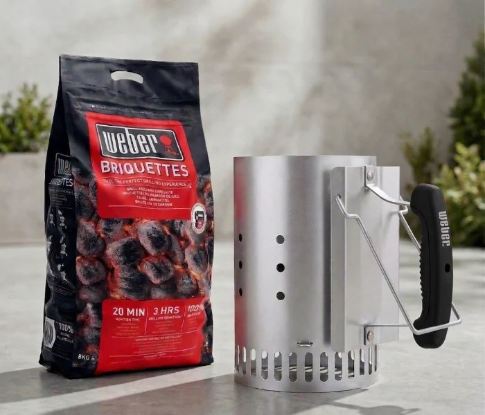 Kit Copo Acendedor Rapidfire WEBER + Briquetes 8kg Weber