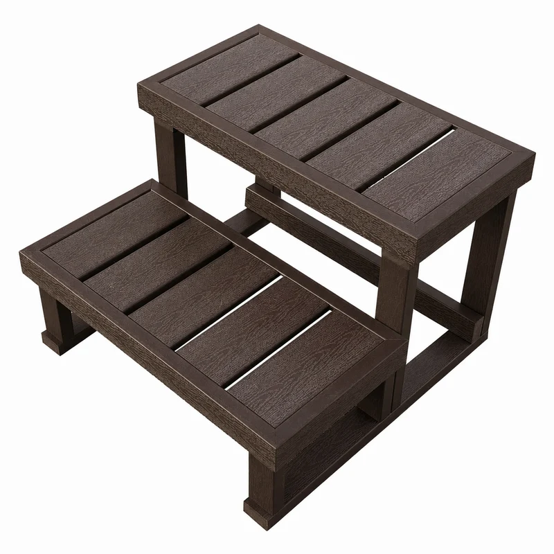 Escalier pour Spa 2 marches marron
