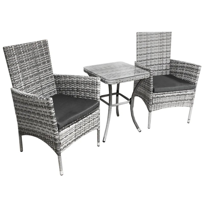 Ensemble Bistro en Polyrotin Jardí Gris