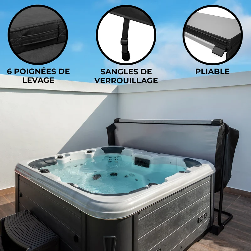 Housse de Spa Jardi - Noir - 210 cm x 210 cm
