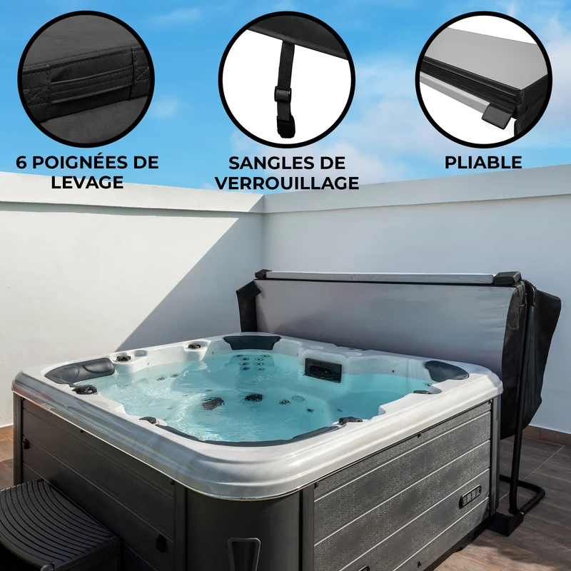 Housse de Spa Jardi - Noir - 220 cm x 220 cm