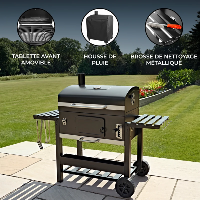 Barbecue au Charbon Fumoir XXL