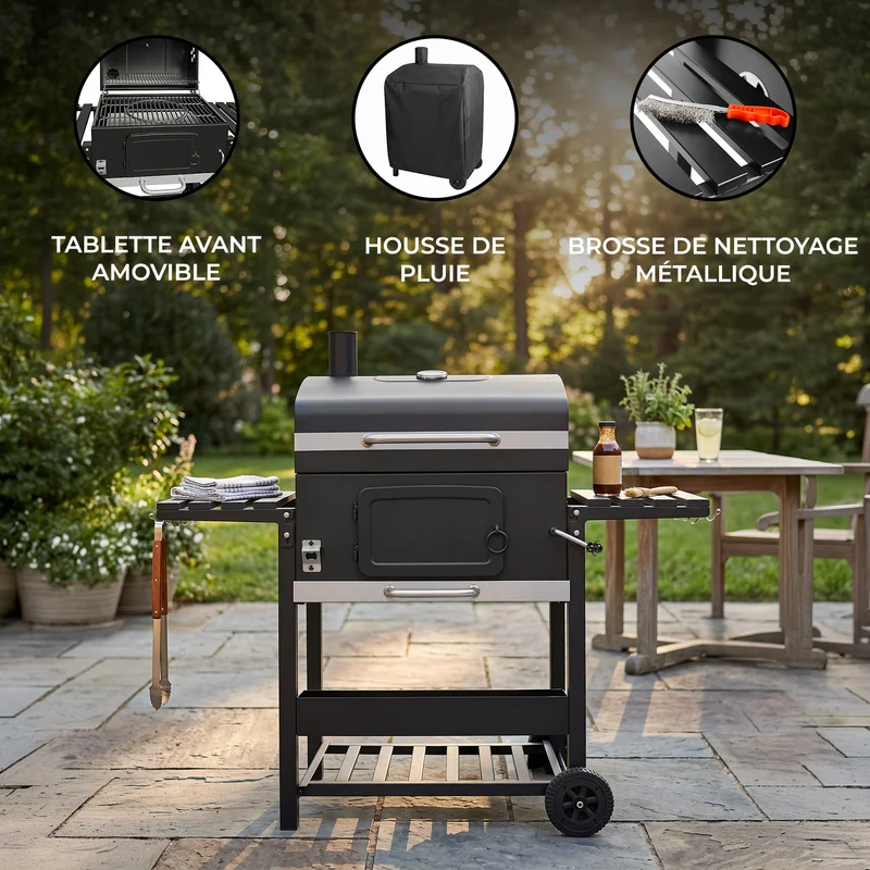 Barbecue au Charbon Fumoir XL
