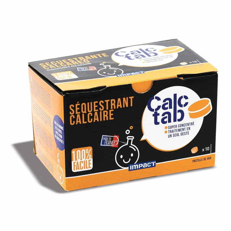 Calc Tab - Séquestrant calcaire - Boîte de 10 pastilles de 40 g