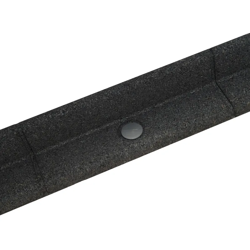 Lot de 24 Bordures de Jardin Flexibles en Caoutchouc 1,2 m & Maillet - Gris