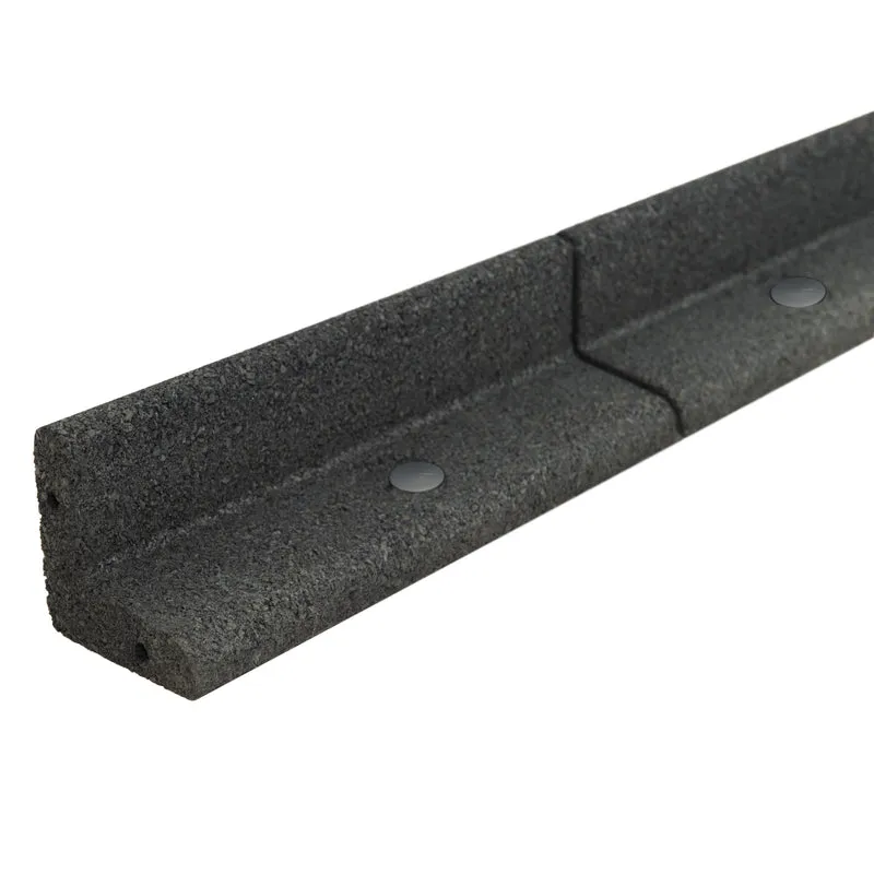 Lot de 18 Bordures de Jardin Flexibles en Caoutchouc 1,2 m & Maillet - Gris