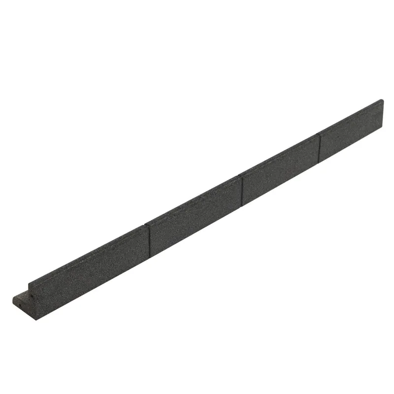 Lot de 16 Bordures de Jardin Flexibles en Caoutchouc 1,2 m & Maillet - Gris