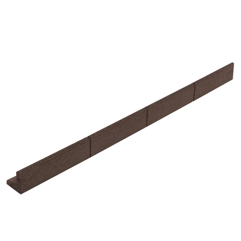 Lot de 50 Bordures de Jardin Flexibles en Caoutchouc 1,2 m & Maillet - Marron