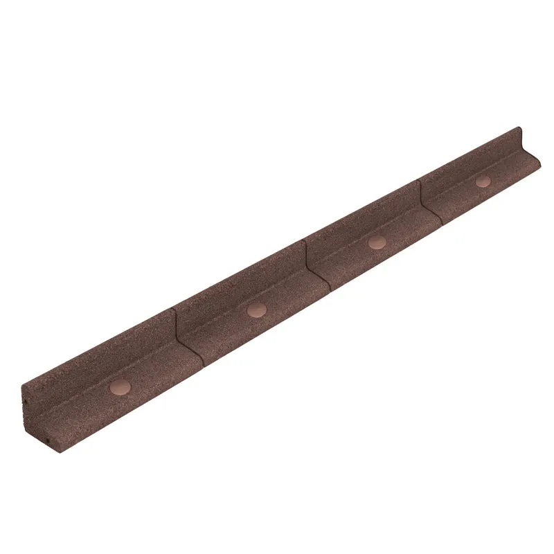 Lot de 36 Bordures de Jardin Flexibles en Caoutchouc 1,2 m & Maillet - Marron