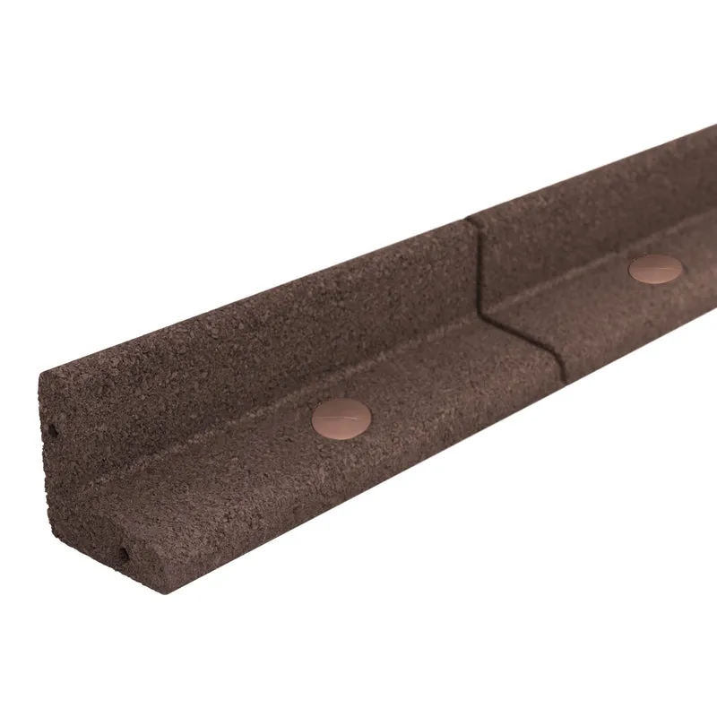 Lot de 20 Bordures de Jardin Flexibles en Caoutchouc 1,2 m & Maillet - Marron