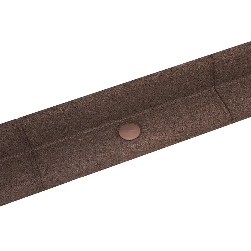 Lot de 18 Bordures de Jardin Flexibles en Caoutchouc 1,2 m & Maillet - Marron