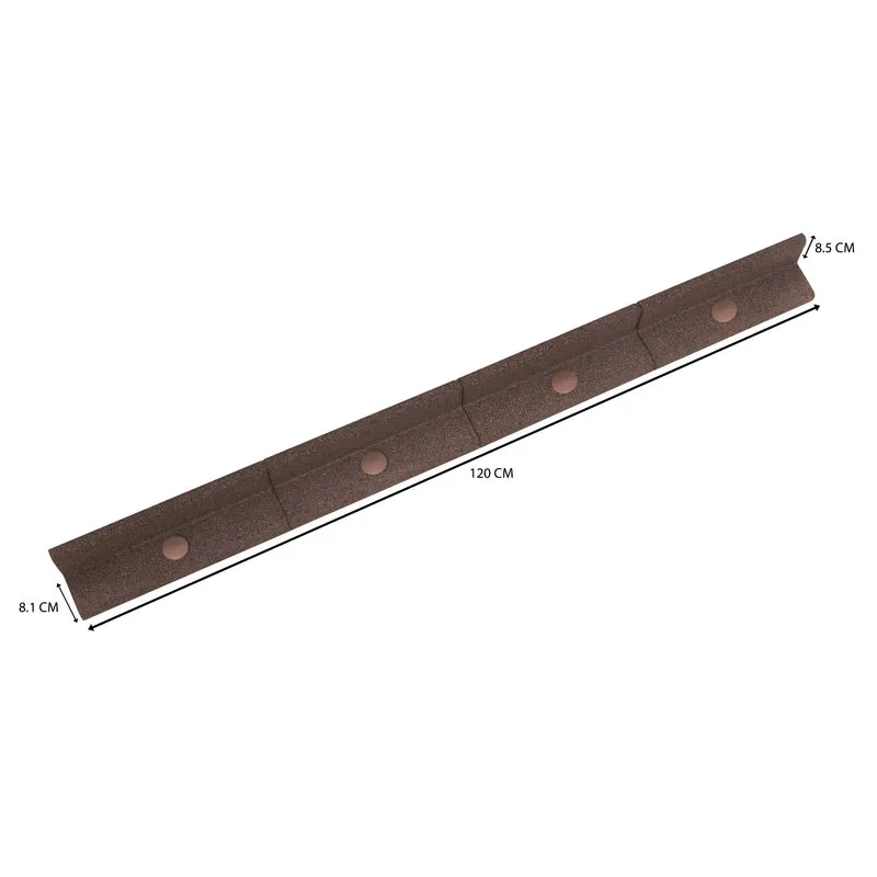 Lot de 12 Bordures de Jardin Flexibles en Caoutchouc 1,2 m & Maillet - Marron