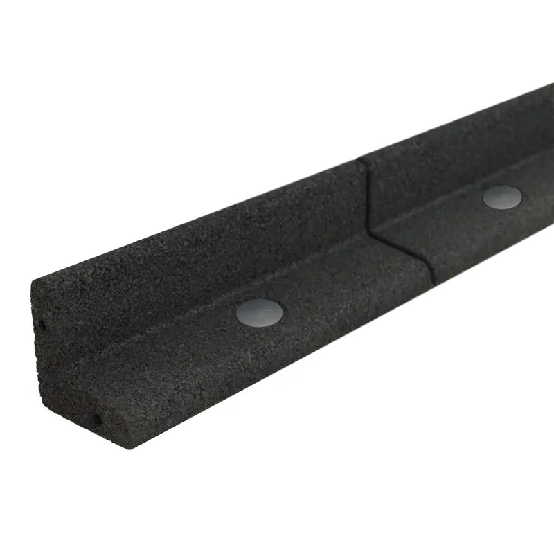 Lot de 12 Bordures de Jardin Flexibles en Caoutchouc 1,2 m & Maillet - Noir