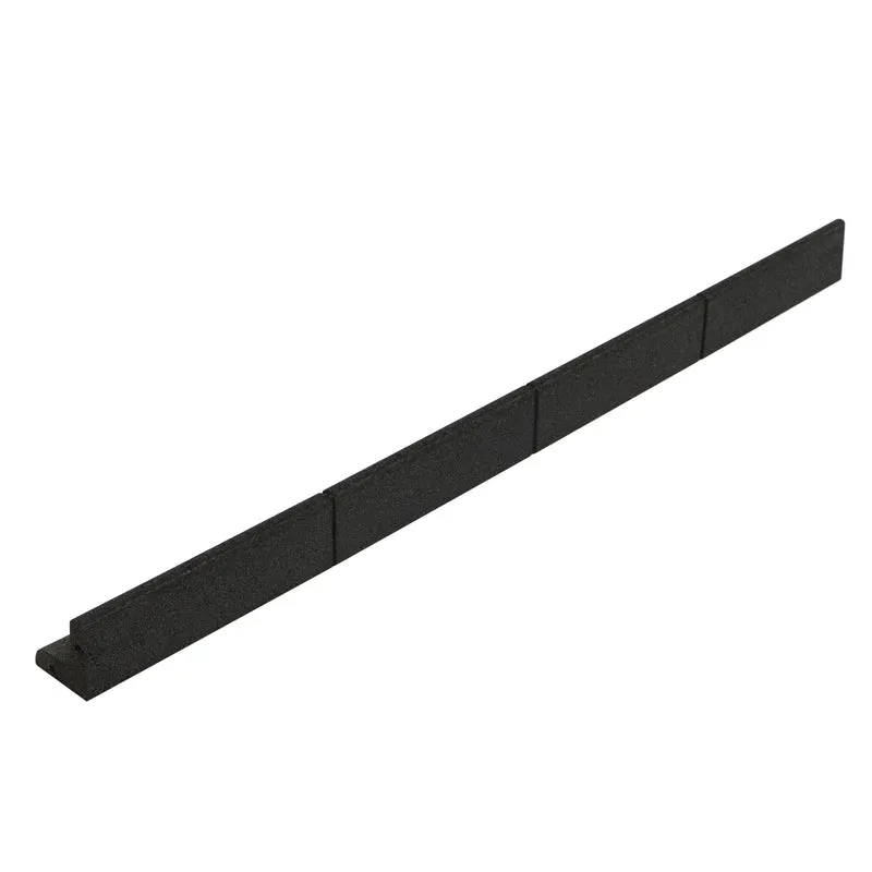 Lot de 50 Bordures de Jardin Flexibles en Caoutchouc 1,2 m & Maillet - Noir