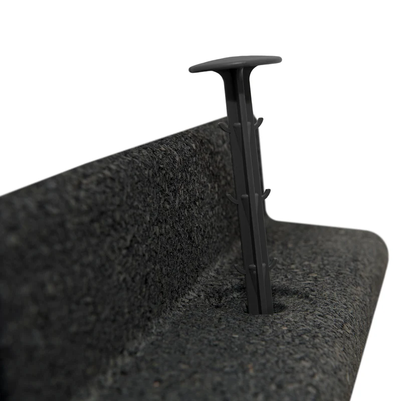 Lot de 50 Bordures de Jardin Flexibles en Caoutchouc 1,2 m & Maillet - Noir