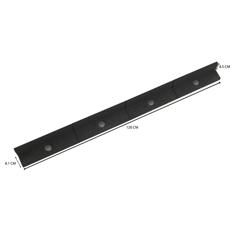 Lot de 40 Bordures de Jardin Flexibles en Caoutchouc 1,2 m & Maillet - Noir