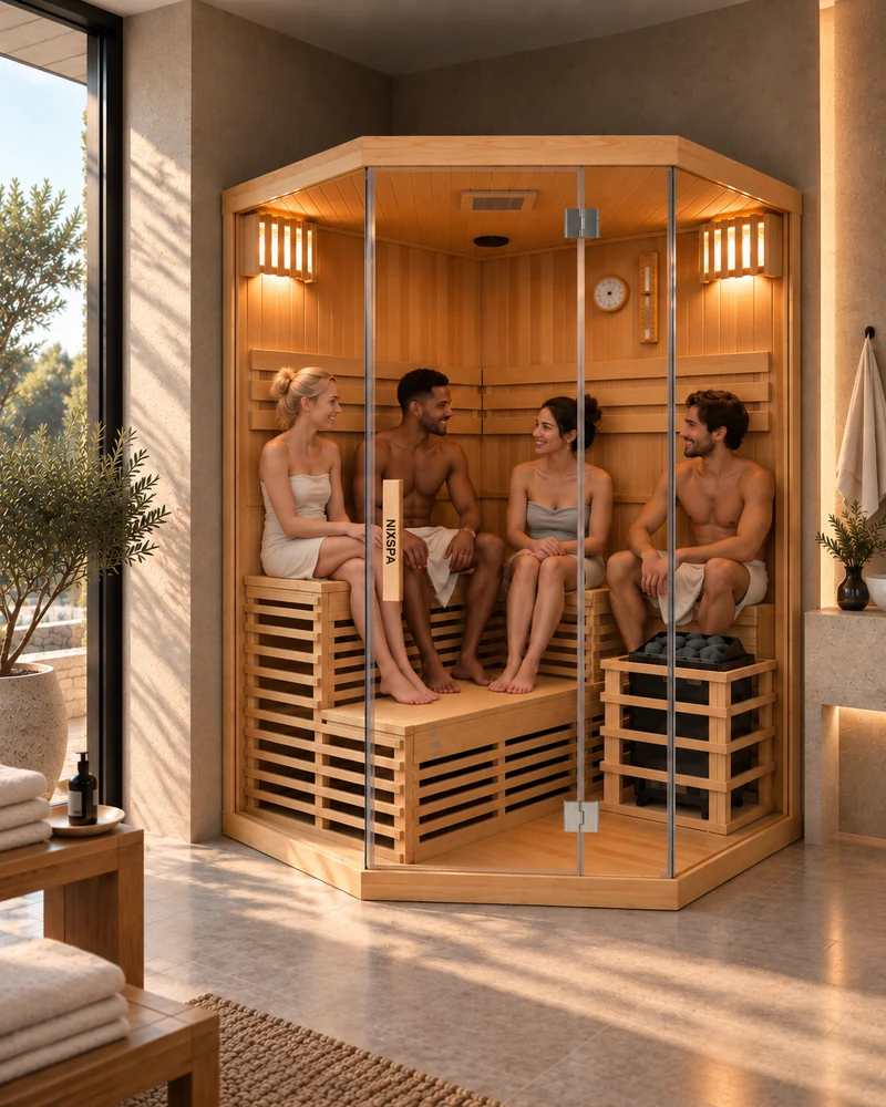 Sauna Finlandesa para casa Esquina 4-5 personas