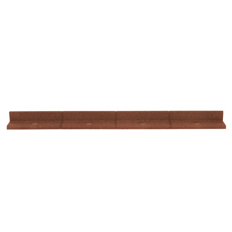 Lot de 6 Bordures de Jardin Flexibles en Caoutchouc 1,2 m - Terre Cuite