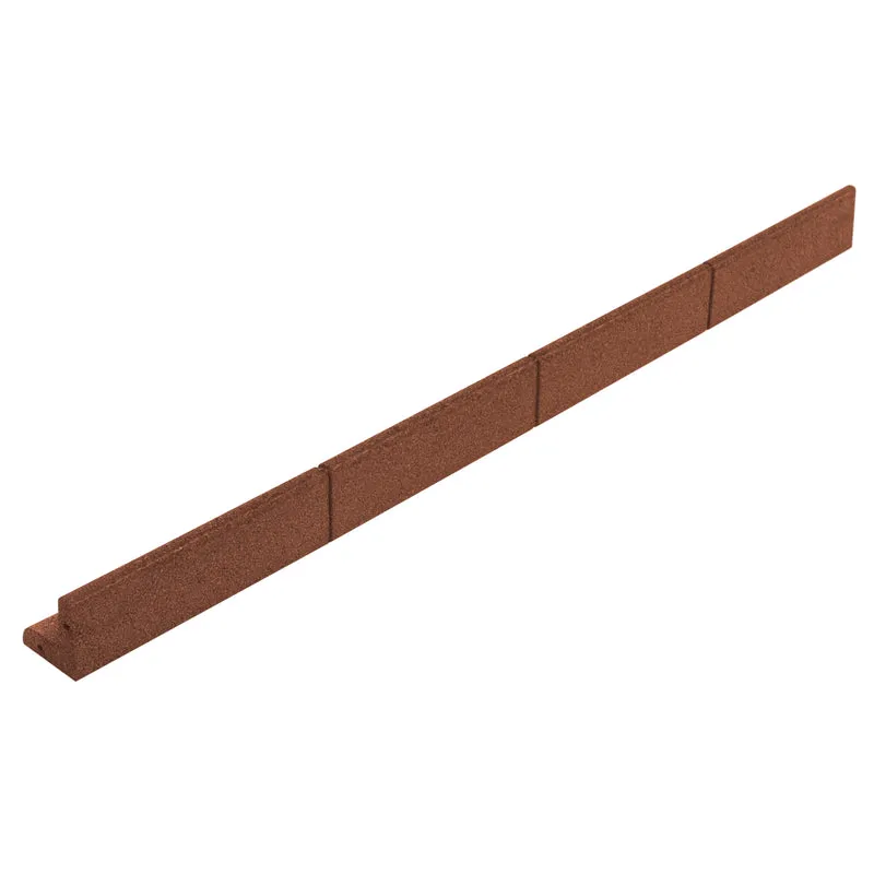 Lot de 4 Bordures de Jardin Flexibles en Caoutchouc 1,2 m - Terre Cuite