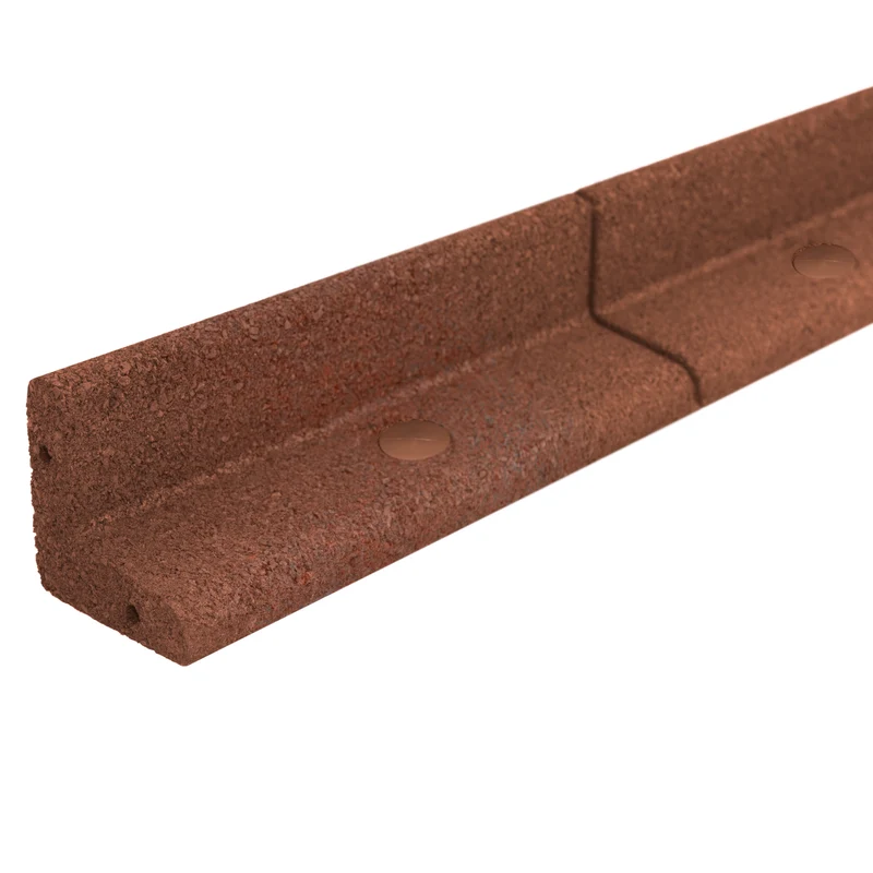Lot de 4 Bordures de Jardin Flexibles en Caoutchouc 1,2 m - Terre Cuite