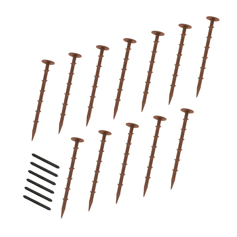 Lot de 4 Bordures de Jardin Flexibles en Caoutchouc 1,2 m - Terre Cuite