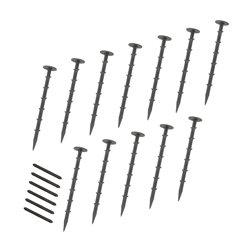 Lot de 6 Bordures de Jardin Flexibles en Caoutchouc 1,2 m - Gris