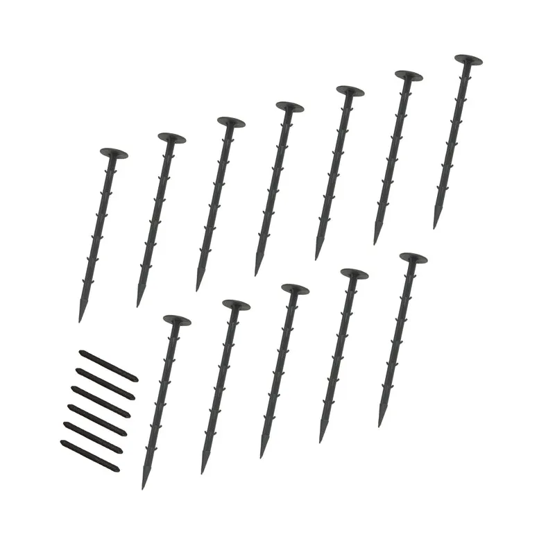 Lot de 6 Bordures de Jardin Flexibles en Caoutchouc 1,2 m - Noir