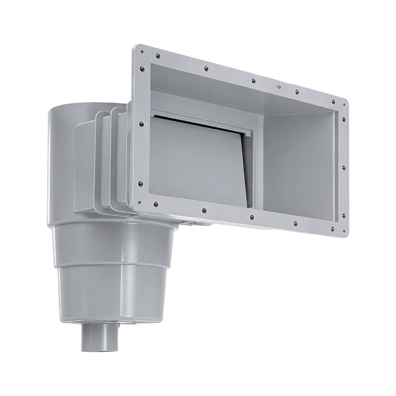 Skimmer QP para piscina de liner y poliéster boca larga 360 mm gris claro con tapa cuadrada Ref. 500181CGC