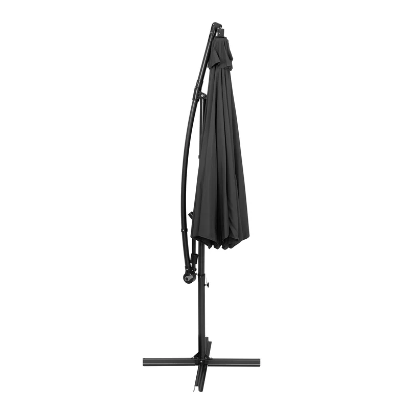 Parasol Banane à Mât Déporté 3 m - Gris