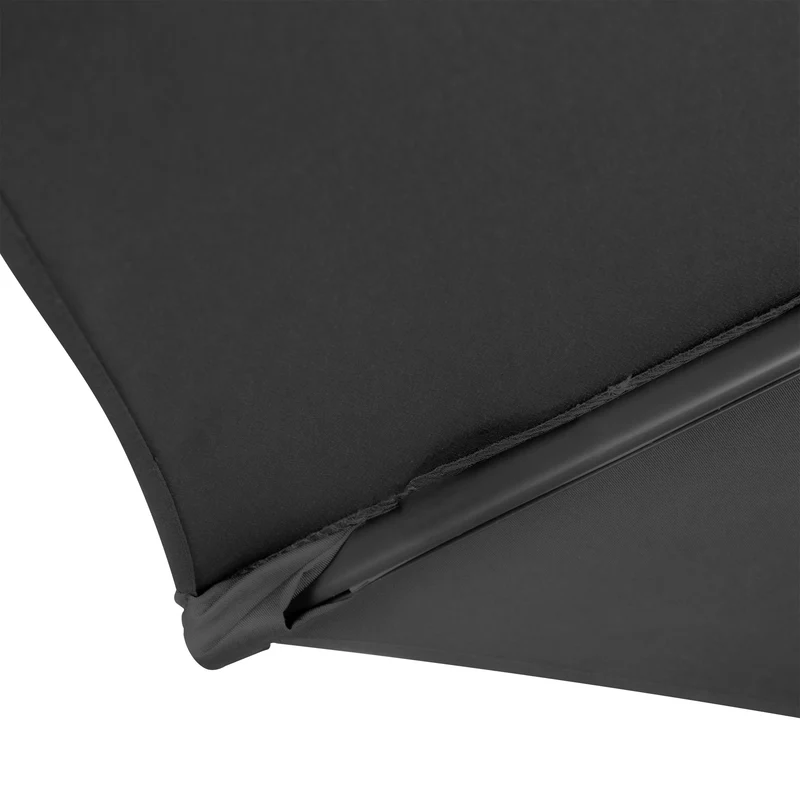 Parasol Banane à Mât Déporté 3 m & 4 Pieds en Éventail - Gris
