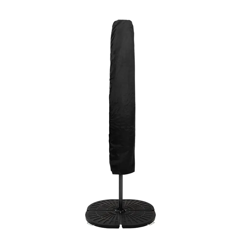 Parasol Banane à Mât Déporté 3 m & 4 Pieds en Éventail - Crème