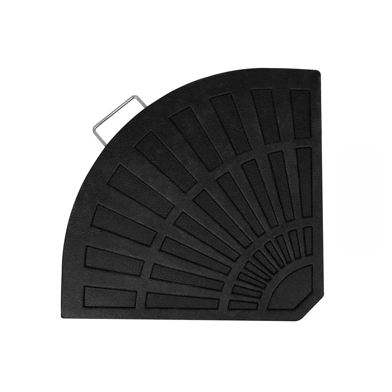 Parasol Banane à Mât Déporté 3 m & 2 Pieds en Éventail - Gris