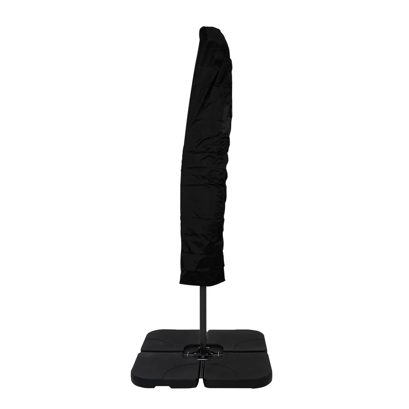 Parasol Banane à Mât Déporté 3 m & Pied Carré - Crème